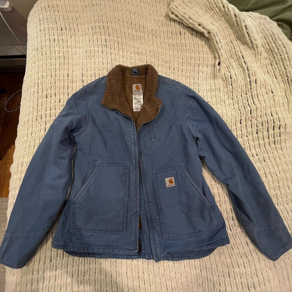 Carhartt Sherpa Lined Jean Jacket Size Medium